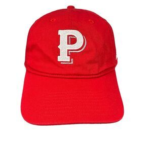 Adidas Baseball Cap Hat Red‎ Adjustable Strapback Cotton OSFA Embroidered P Logo